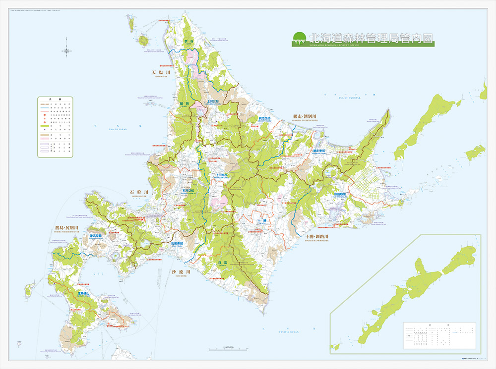 北海道森林管理局管内図